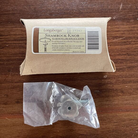 Longaberger Shamrock Knob #23282 NEW - Picture 2 of 2